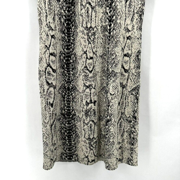 ST. JOHN‎ COLLECTION Python Print Shift Dress Size 4 Ivory Black Preppy Classic - Picture 3 of 10